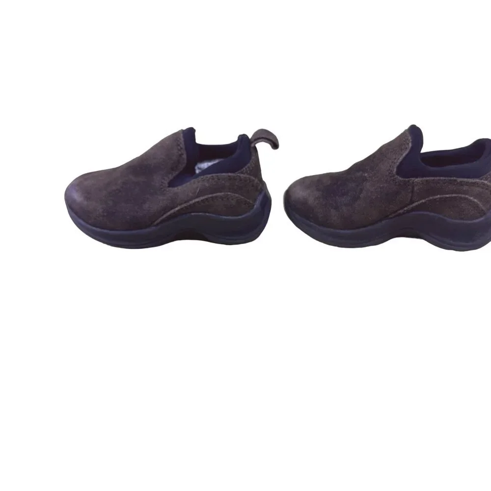 Lands End Brown Suede Loafers Boys Size 5 Slip on